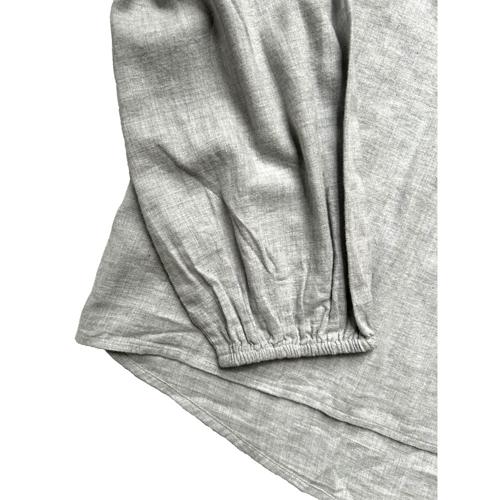 NWT Loft Lace Accent Embellished Boho Effortless Gray Size L - Picture 3 of 9